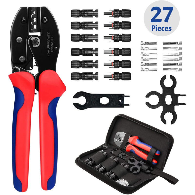 Mc4 Crimping Tool - Solar-Crimpzangen-Werkzeugsatz für MC4-Kabel, elektrische Anschlüsse, Solarpanel-PV-Kabel,