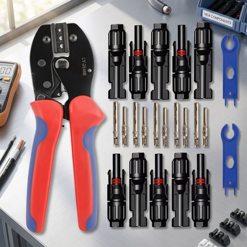 Mc4 Crimping Tool - LY-2546B Solar-PV-Kabel-Crimpzange 2,5/4/6mm² AWG14-10 MC4-Stecker-Crimpzange für