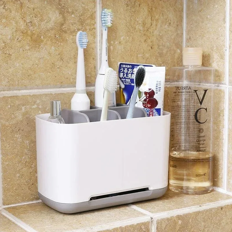 Energy Storage Rack - Elektrische Zahnbürste, Make-up-Pinselhalter, Zahnpasta-Aufbewahrungskoffer, großes Fassungsvermögen,