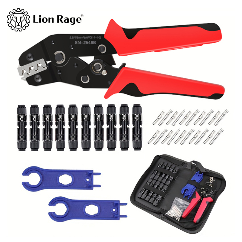 Mc4 Crimping Tool - Crimpzange Photovoltaik-Kabelverbinder SN-2546B Klemmklemmenzange Koax-Crimp-Solarpanel-Anschlüsse Multi-Contact