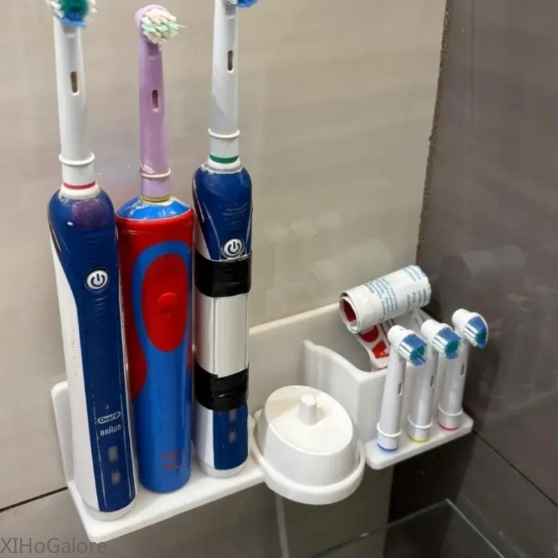 Energy Storage Rack - 3D-gedruckter Wandhalter für Zahnbürsten, ohne Bohren,