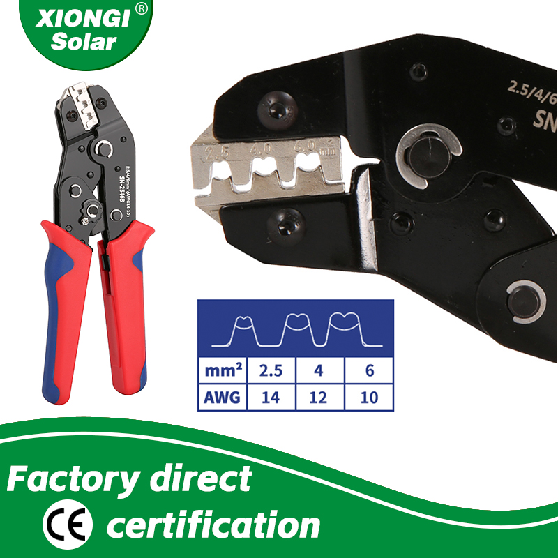Mc4 Crimping Tool - SN-2546B Solar-Photovoltaik-Anschlüsse, Zangen-Crimpwerkzeug-Set für 2,5/4/6 mm2